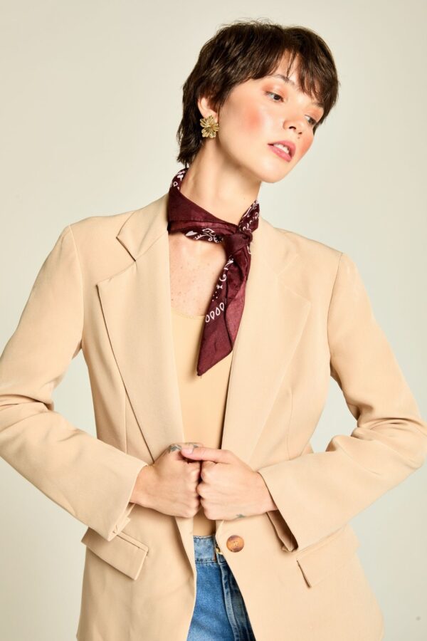 Blazer de Alfaiataria Bege
