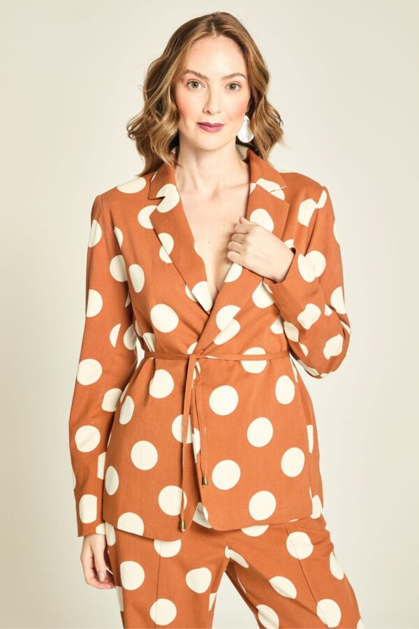 Blazer Poá Terracota